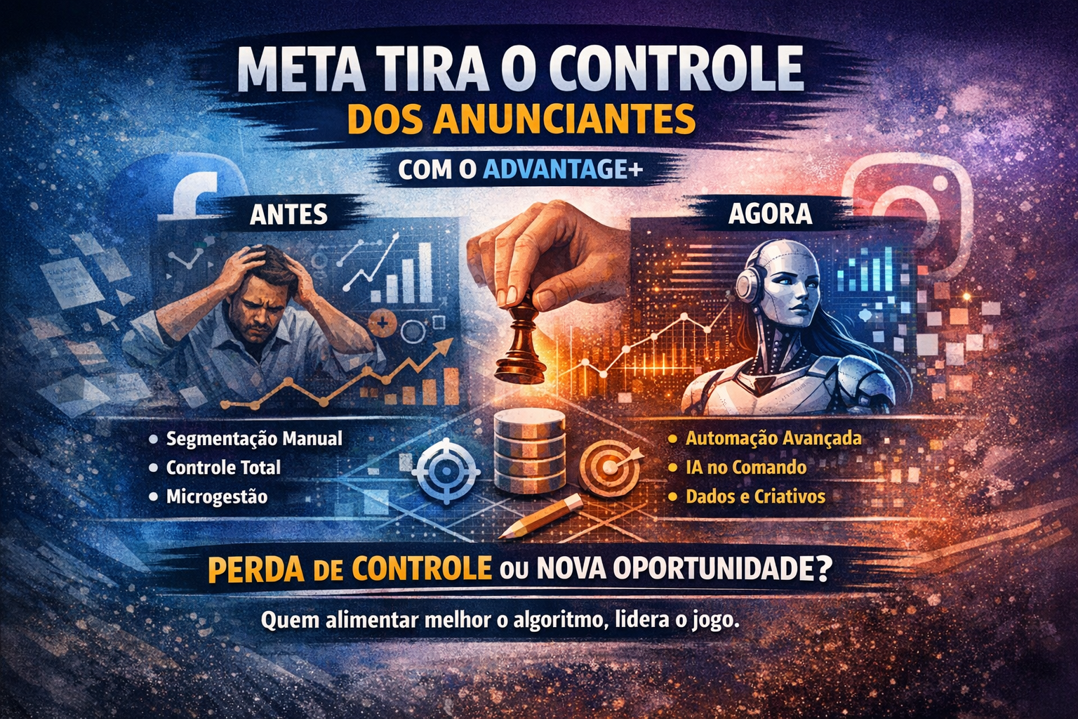 Meta está tirando o controle do anunciante com o Advantage+ — e você precisa entender essa mudança.